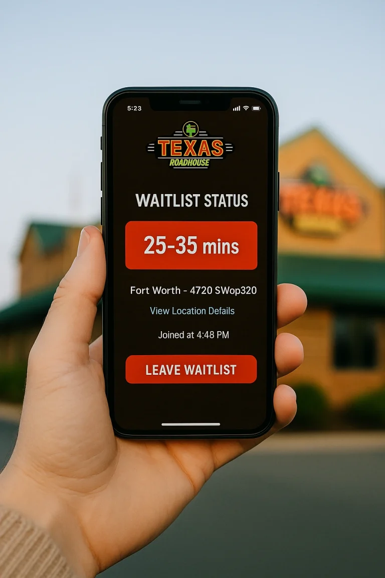 How does Texas Roadhouse waitlist works | Full Guide 2025 2 Joining Texas Roadhouse waitlist by using the app