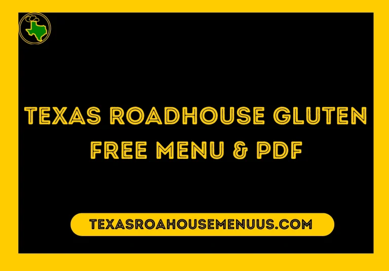 Texas Roadhouse Gluten Free Menu & PDF